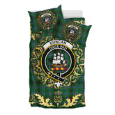 Duncan of Sketraw Tartan Crest Bedding Set - Golden Thistle Style